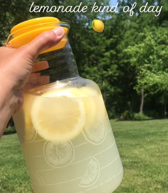 organic homemade backyard lemonade