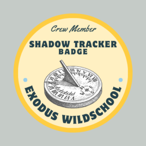 forest school survival homeschool lifeschool unschool nature woods walk path exodus road school shadow tracking sun dial compass time